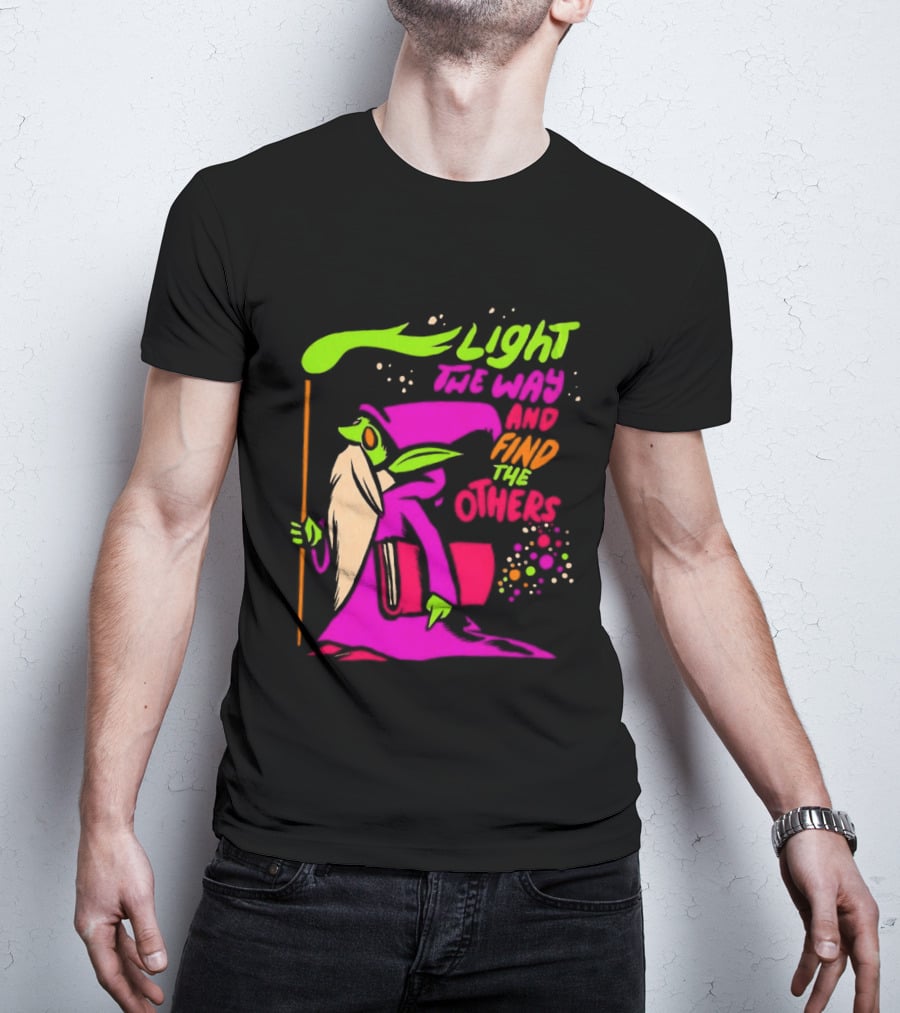 Light The Way Find The Others Psychedelic Wizard T-Shirt