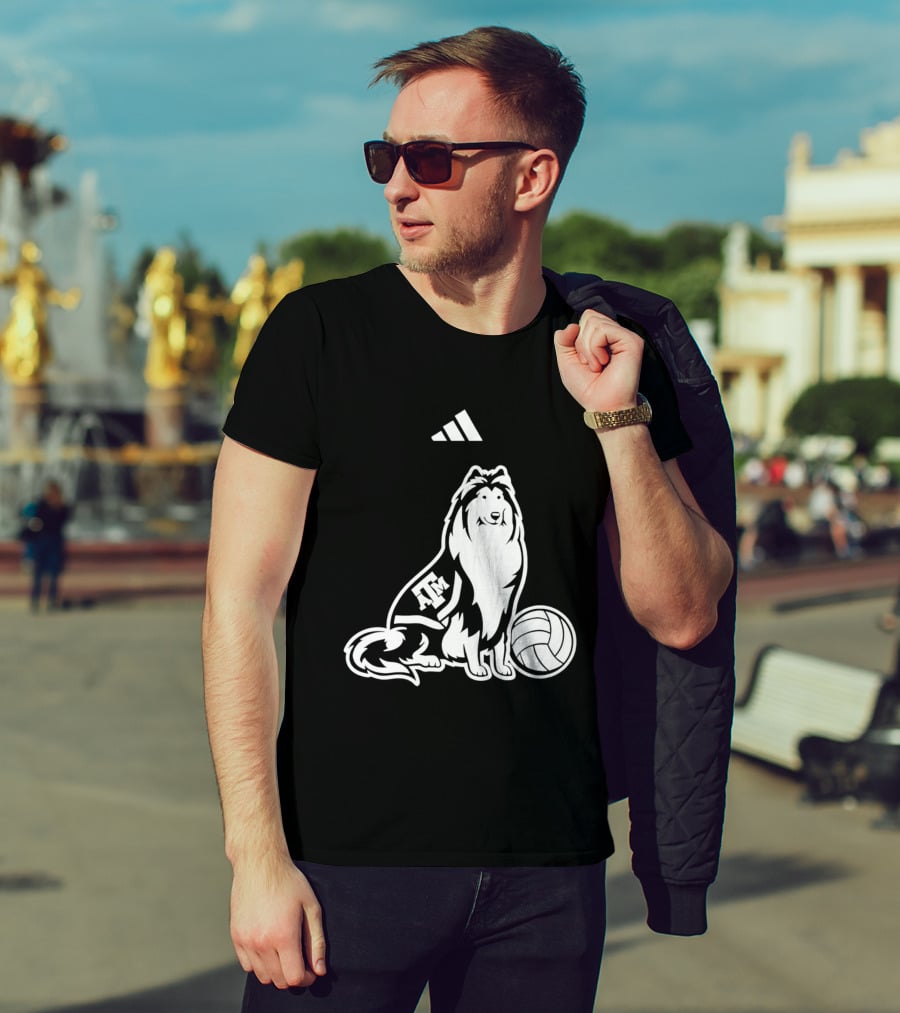 Adidas Texas A&M Aggies Volleyball Reveille Dog T-Shirt