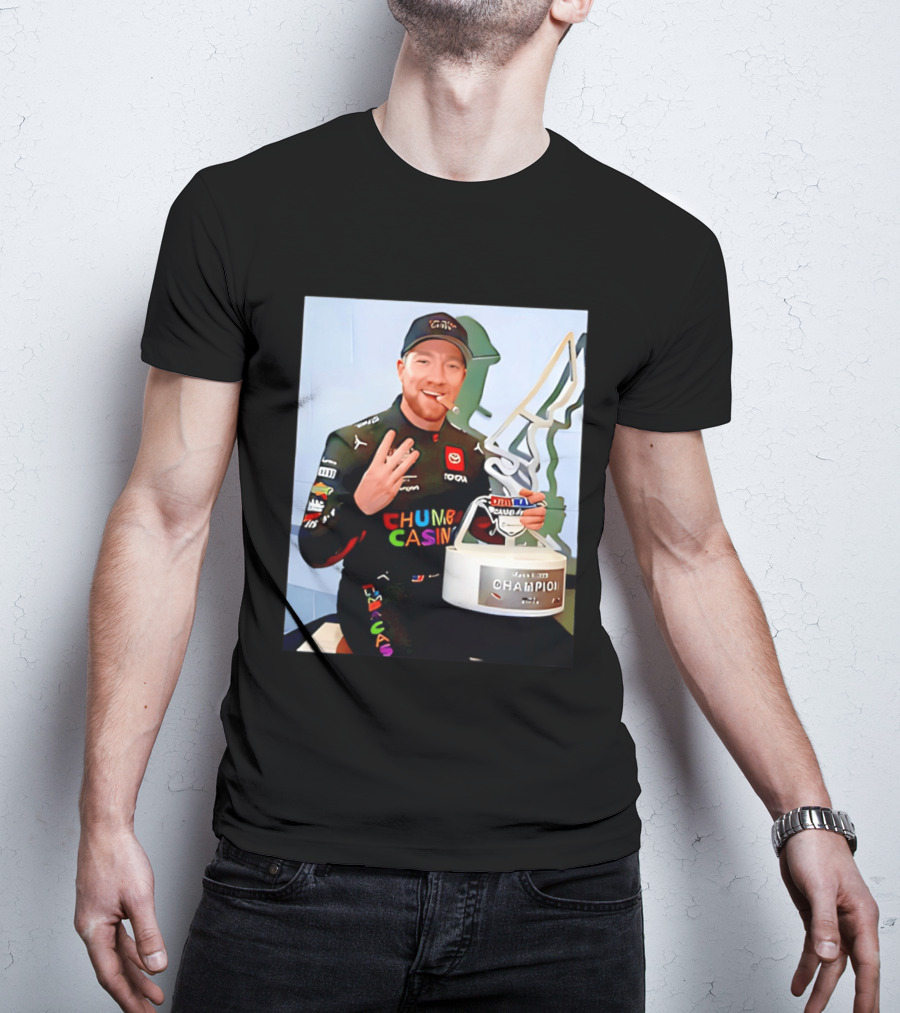 Tyler Reddick Three Peat Champion Cigar Chumba Casino Racing Suit T-Shirt