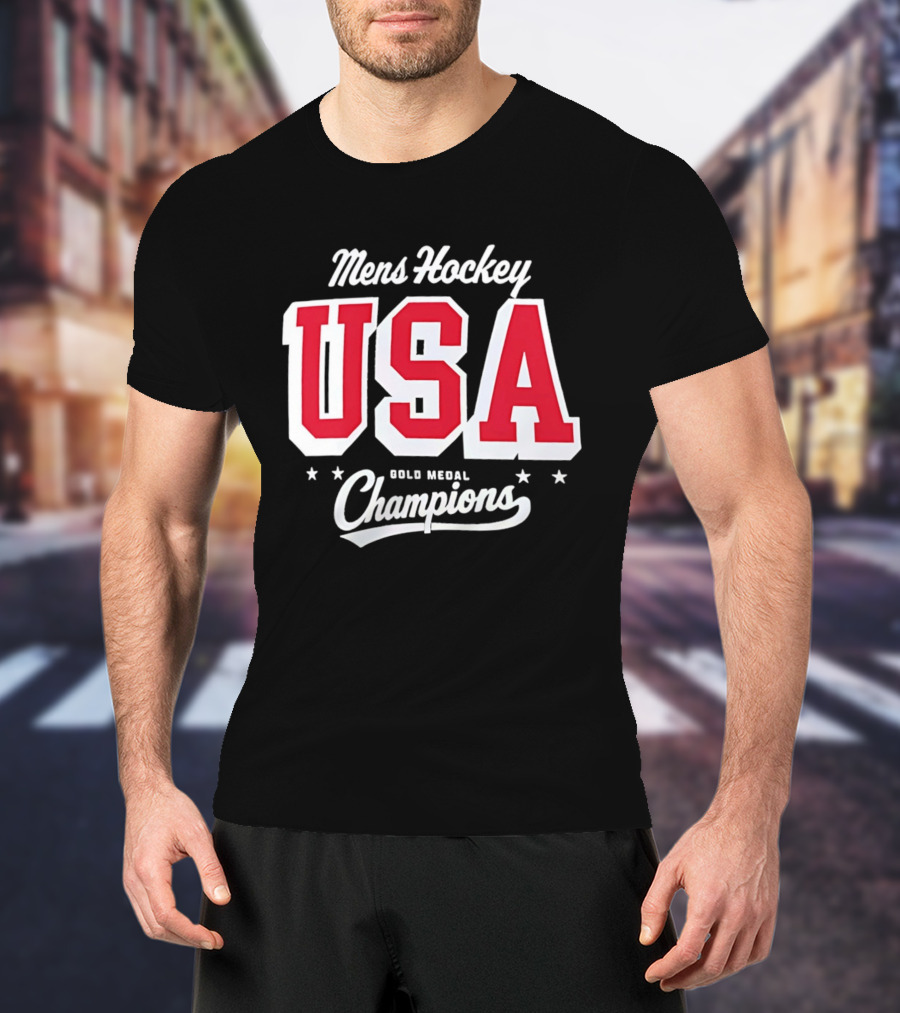 USA Mens Hockey Gold Medal Champions 2026 Winter Olympics T-Shirt