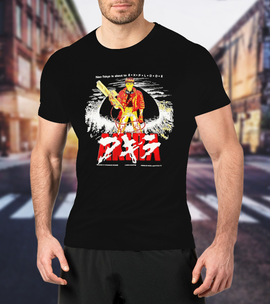 Akira Neo Tokyo Is About To Explode Iconic Anime Art Kaneda Explosion Scene T-Shirt