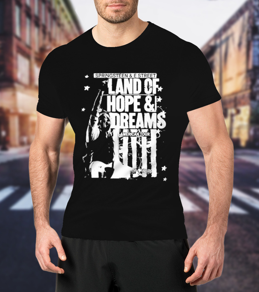 Bruce Springsteen Land Of Hope And Dreams American Tour 2026 Stars Guitarist T-Shirt