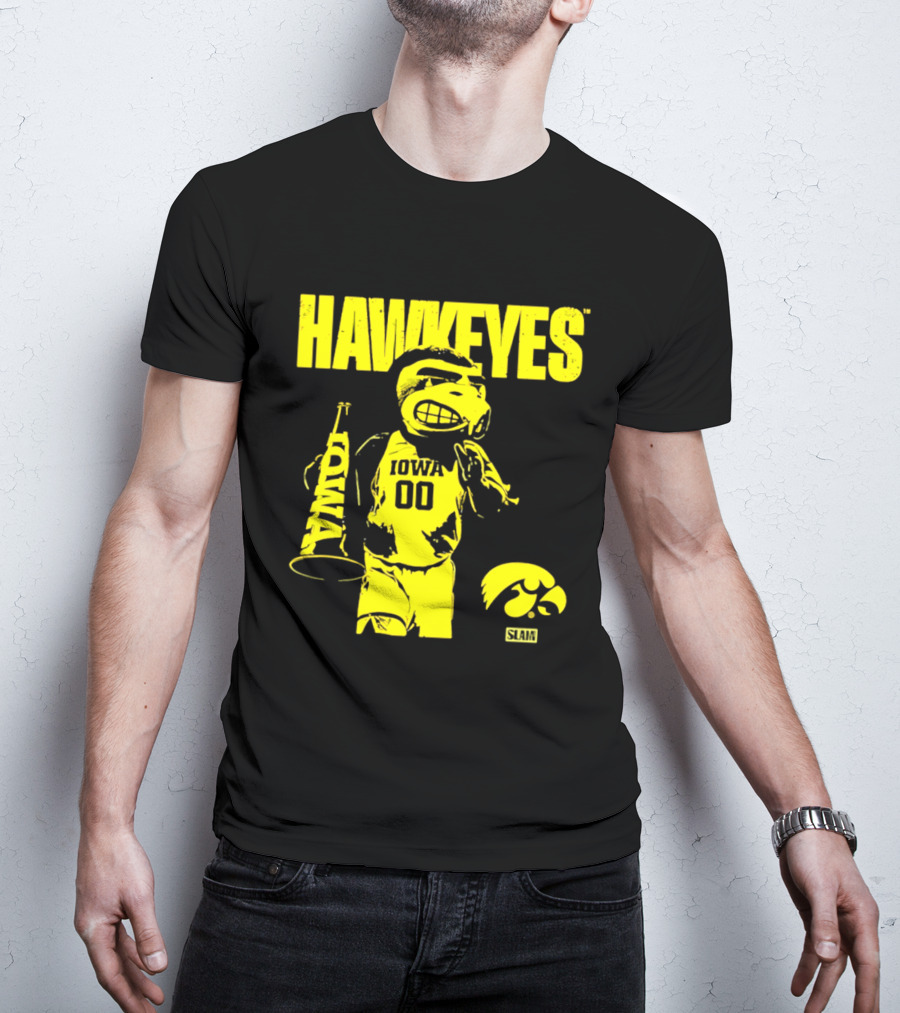 Iowa Hawkeyes Mode Slam Vintage Mascot Basketball 00 T-Shirt