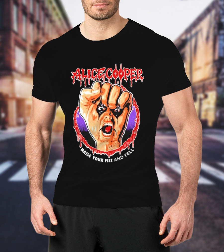 Alice Cooper Raise Your Fist And Yell Horror T-Shirt