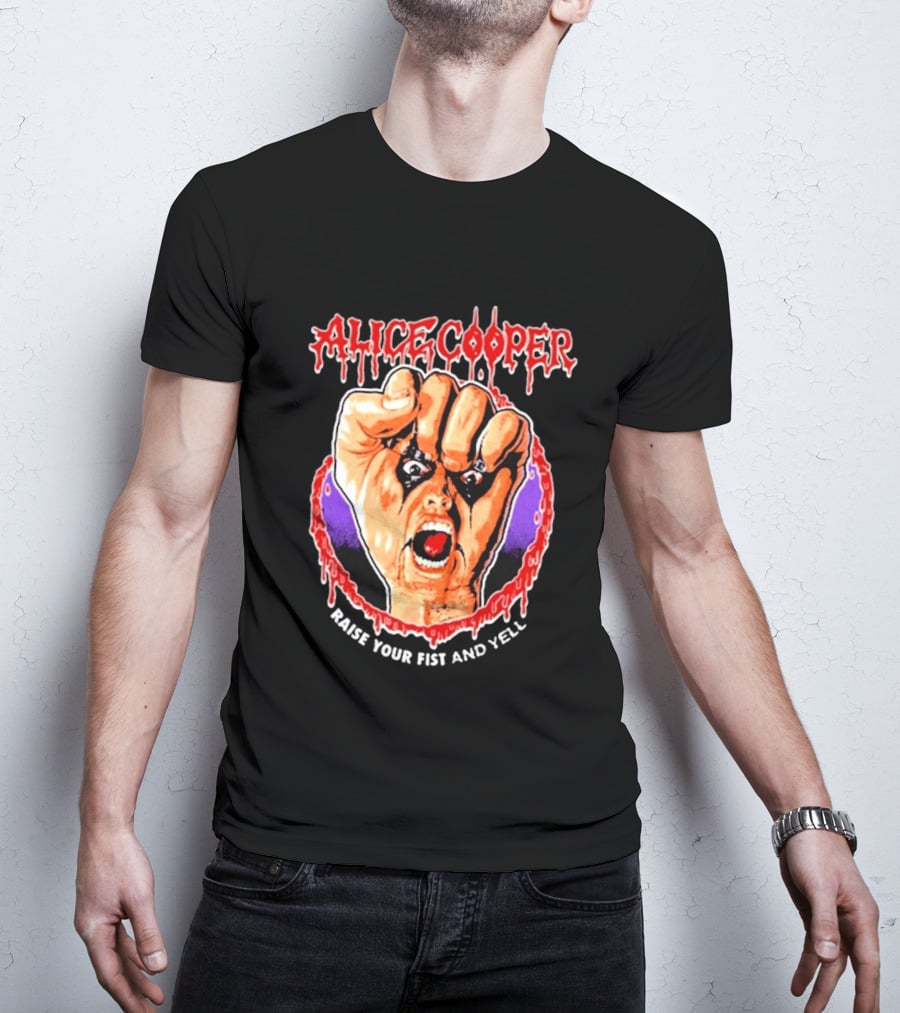 Alice Cooper Raise Your Fist And Yell Horror T-Shirt