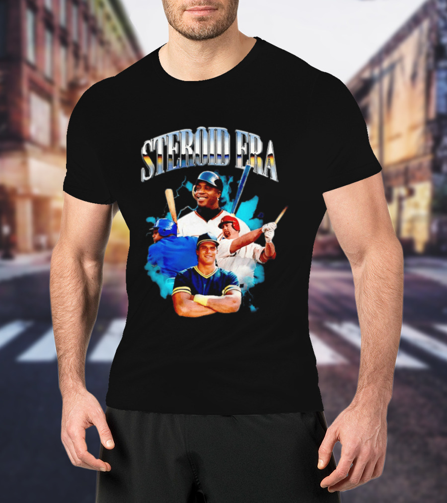 Barry Bonds Mark McGwire Jose Canseco Steroid Era Baseball Legends T-Shirt