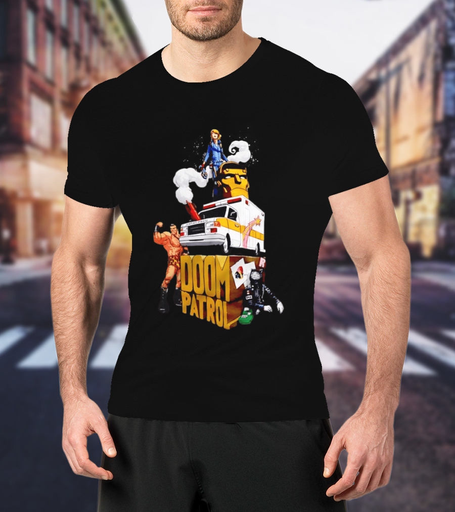 Doom Patrol DC's Young Animal Robotman Negative Man Team Ambulance T-Shirt