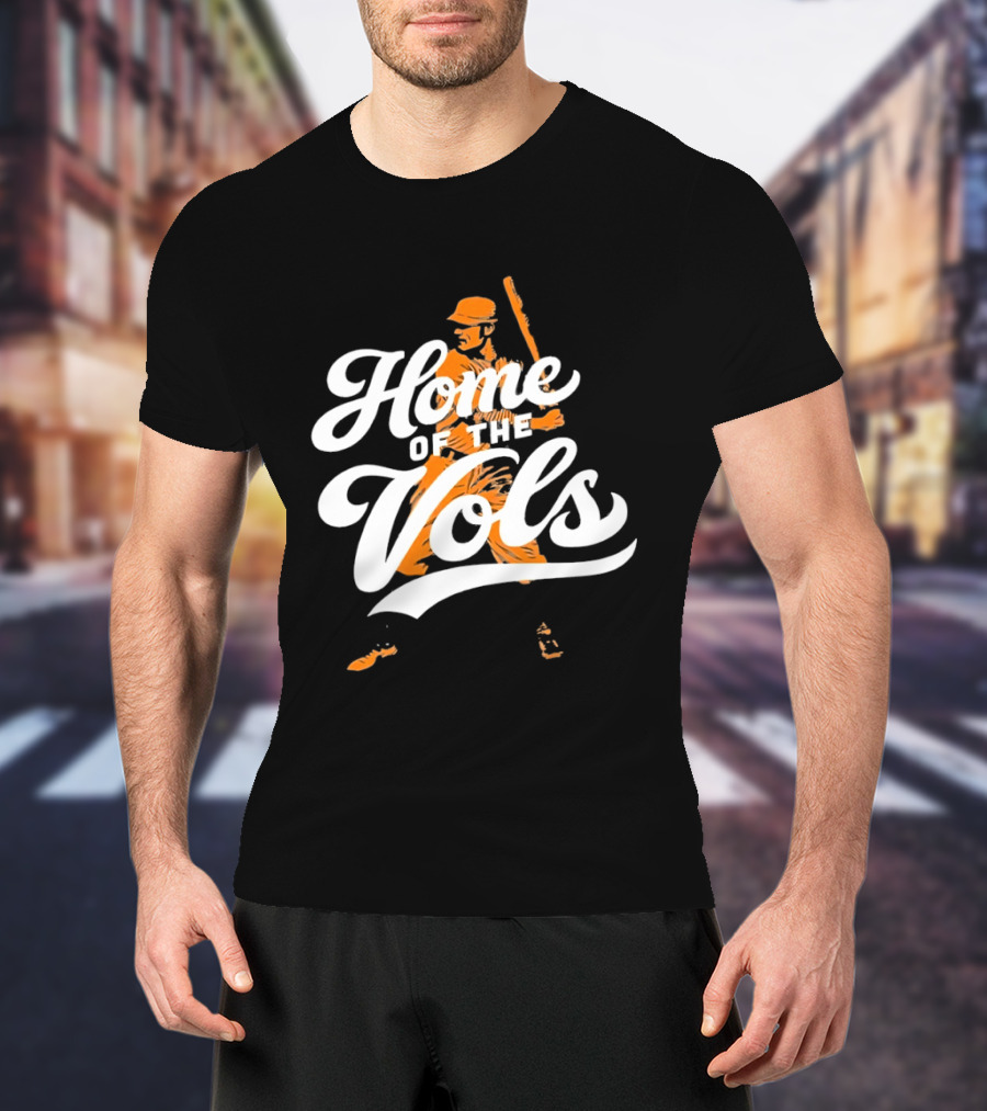 Home Of The Vols Tennessee Baseball Player T-Shirt