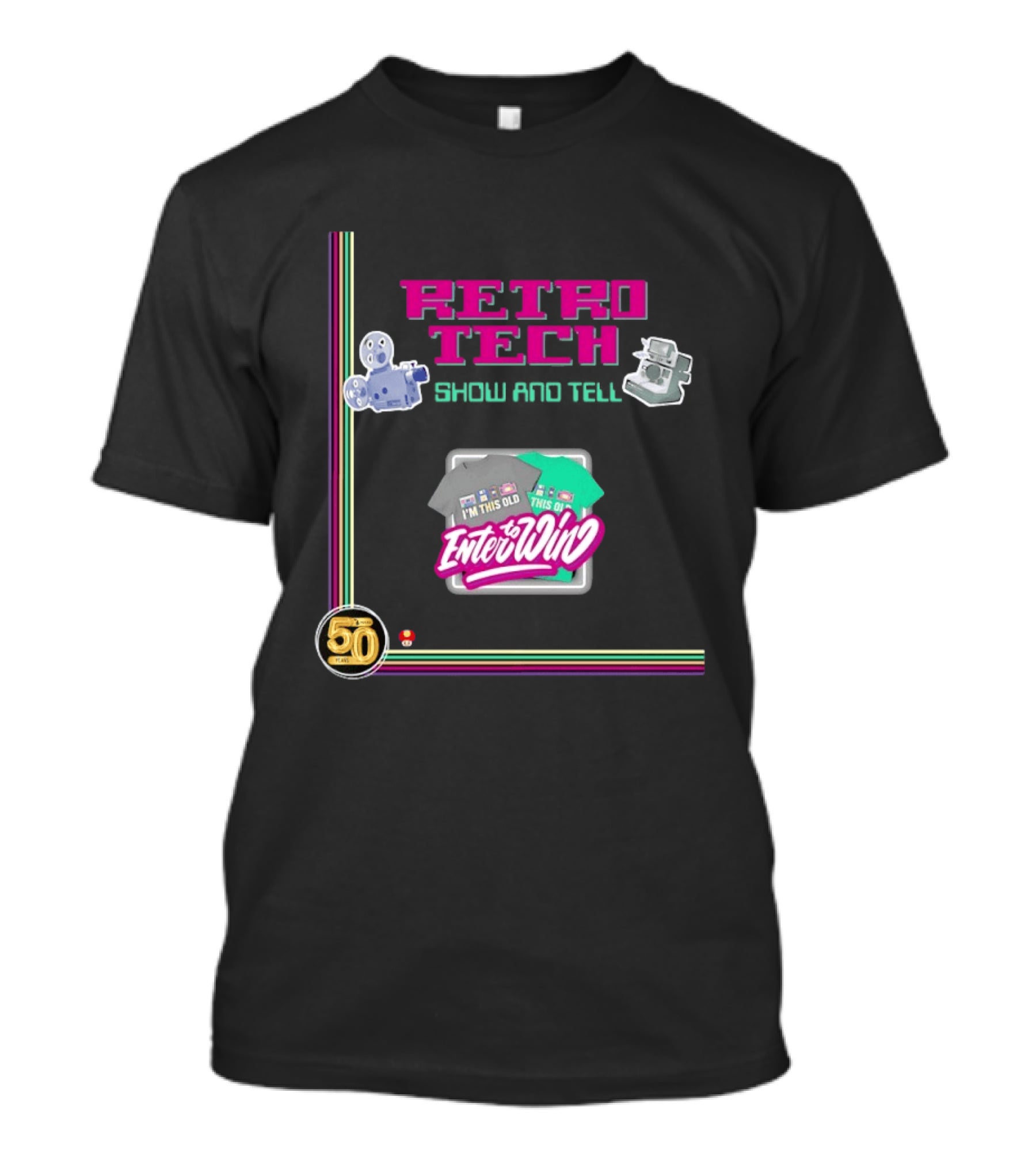 Retro Tech Enter To Win 50 Years I'm This Old T-Shirt