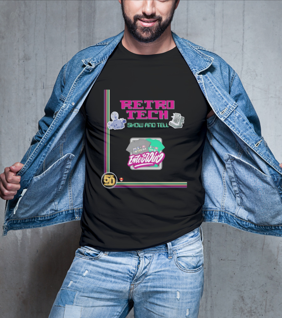 Retro Tech Enter To Win 50 Years I'm This Old T-Shirt