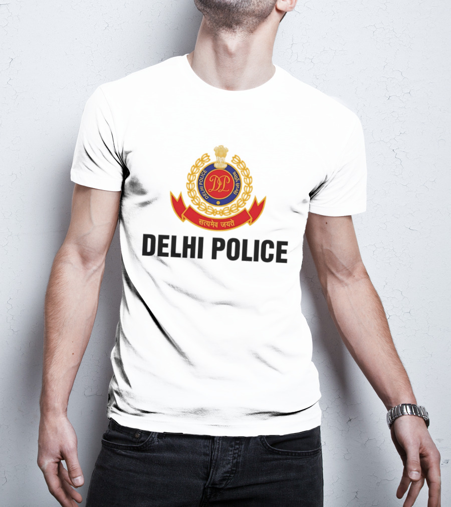 DELHI POLICE Satyamev Jayate Seal T-Shirt