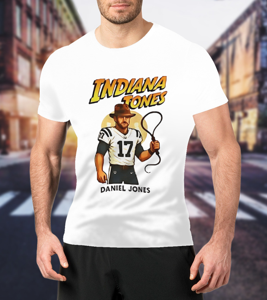 Daniel Jones Indiana Tones 17 Football Adventure T-Shirt