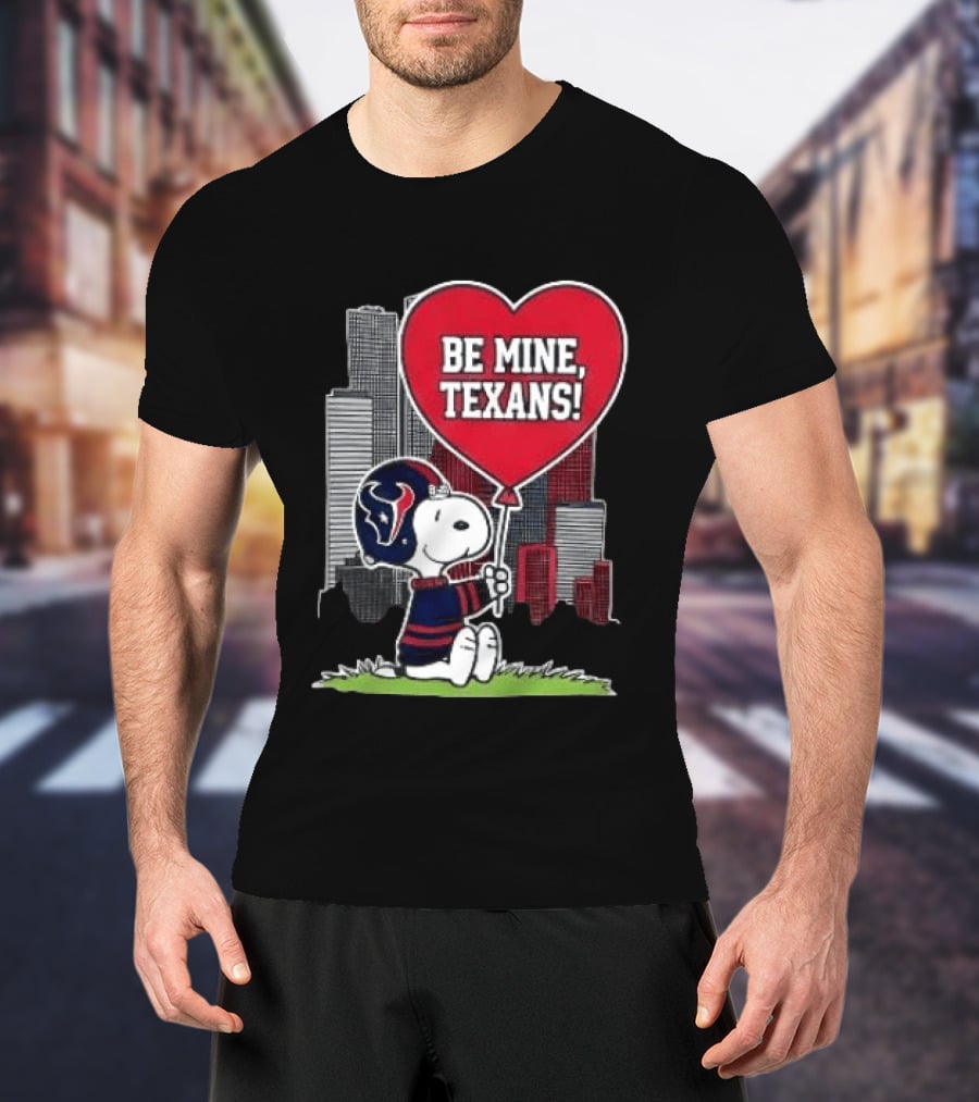 Houston Texans Snoopy Valentine Be Mine Texans 2026 T-Shirt