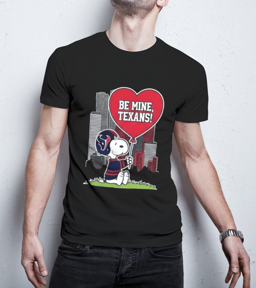 Houston Texans Snoopy Valentine Be Mine Texans 2026 T-Shirt