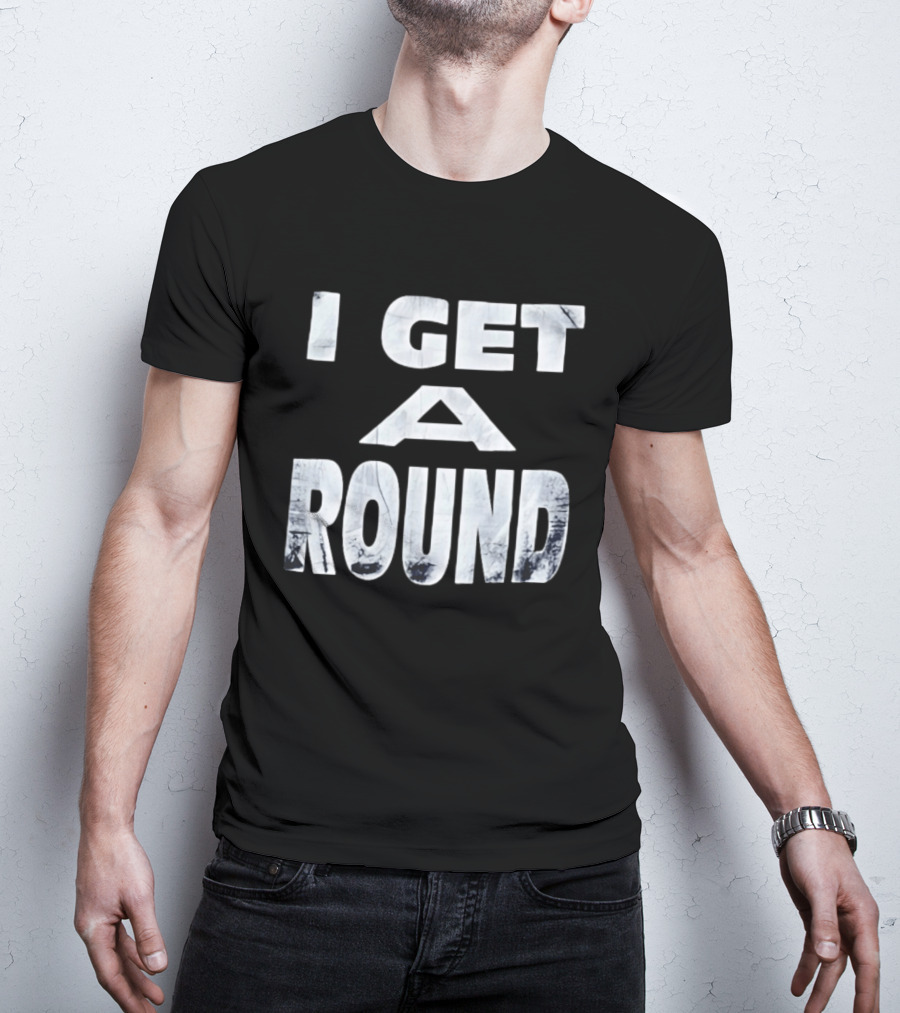 I Get A Round Tie Dye Marble T-Shirt