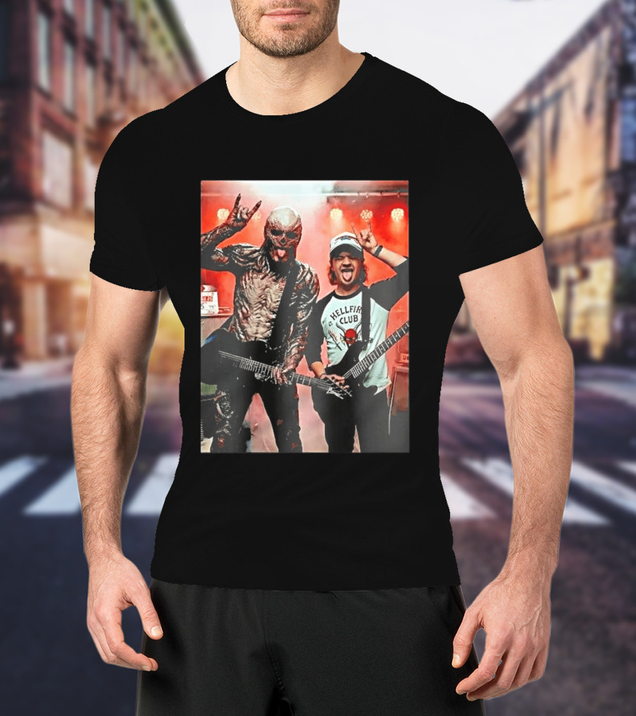 Vecna Dustin Henderson Hellfire Club Stranger Things Guitar Jam Session T-Shirt