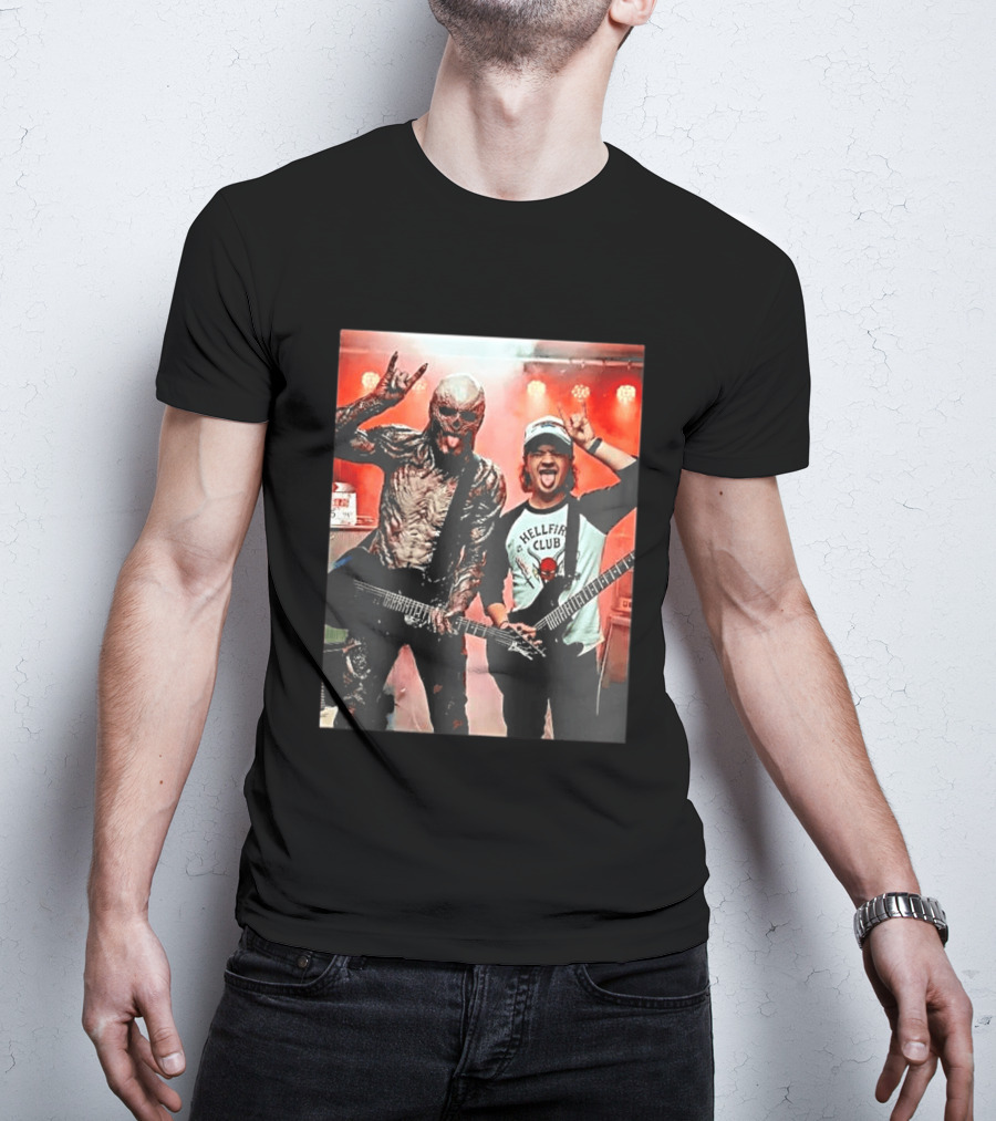 Vecna Dustin Henderson Hellfire Club Stranger Things Guitar Jam Session T-Shirt