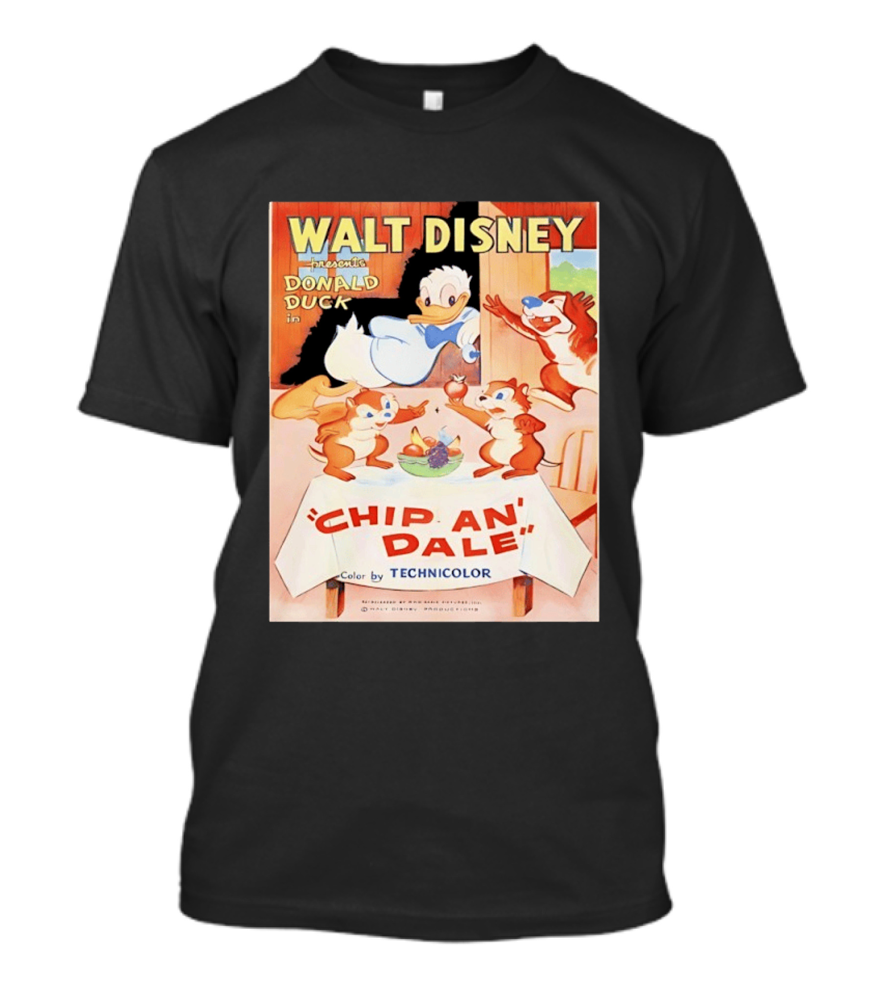 Walt Disney Presents Donald Duck In Chip An Dale Color By Technicolor T-Shirt