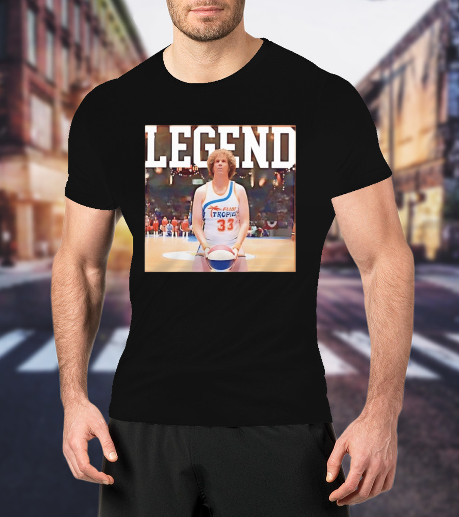 Legend Jackie Moon Flint Tropics 33 Basketball Semi Pro Movie T-Shirt