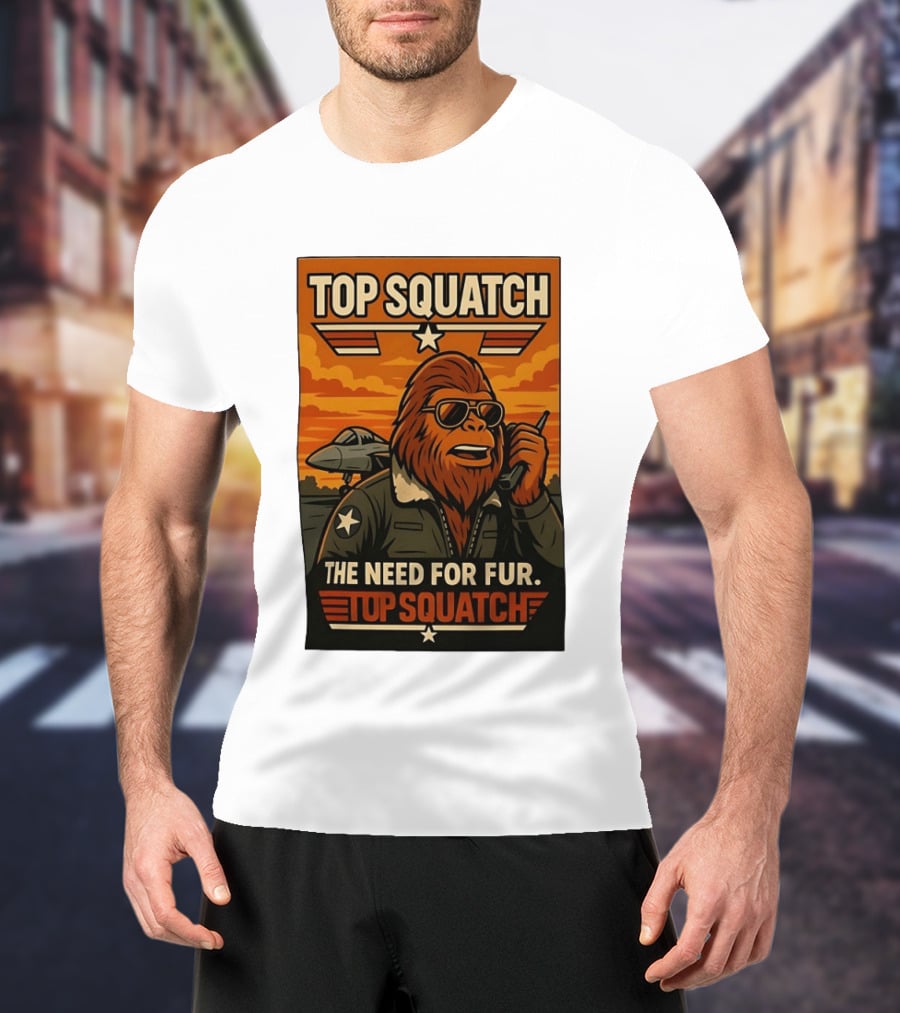 Top Squatch The Need For Fur Top Squatch Aviation T-Shirt