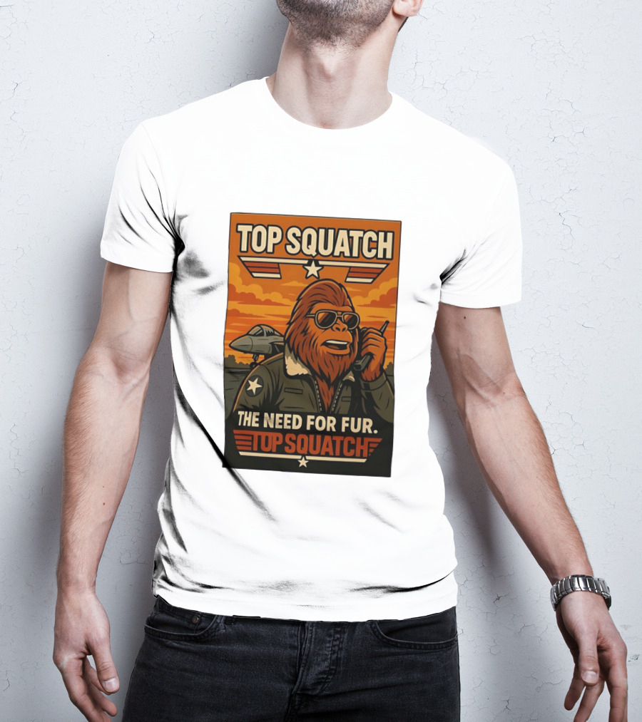 Top Squatch The Need For Fur Top Squatch Aviation T-Shirt