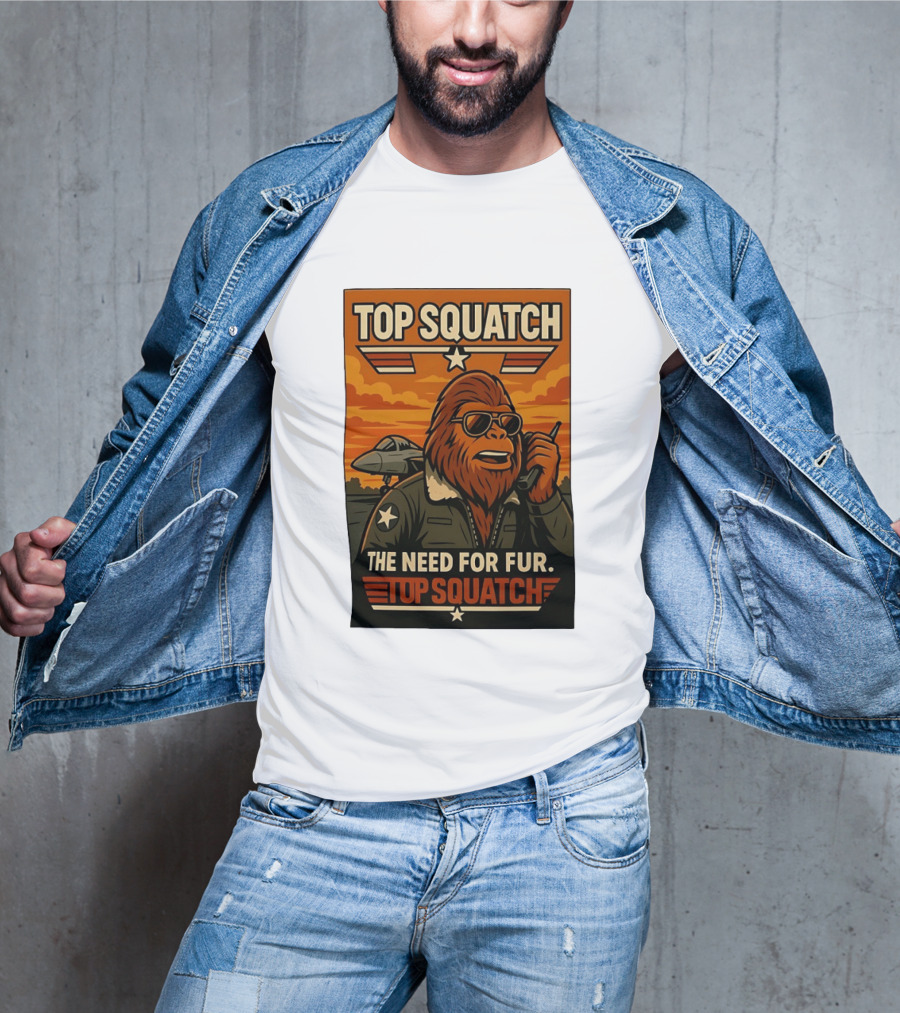 Top Squatch The Need For Fur Top Squatch Aviation T-Shirt