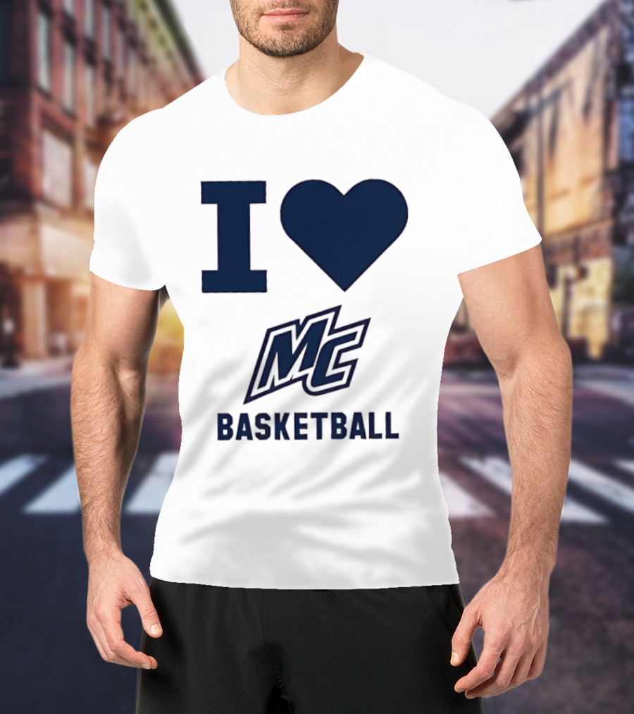 I Love MC Basketball Merrimack College T-Shirt