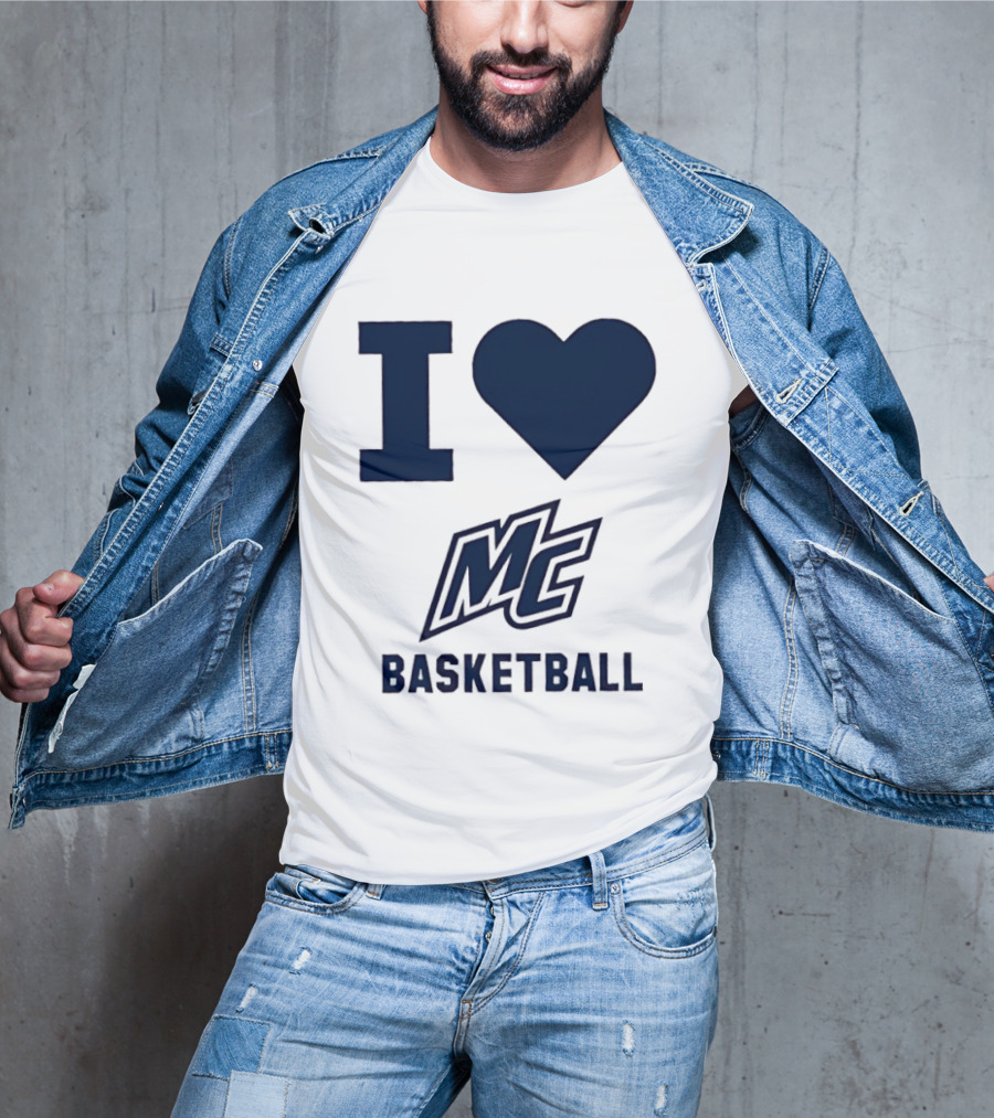 I Love MC Basketball Merrimack College T-Shirt