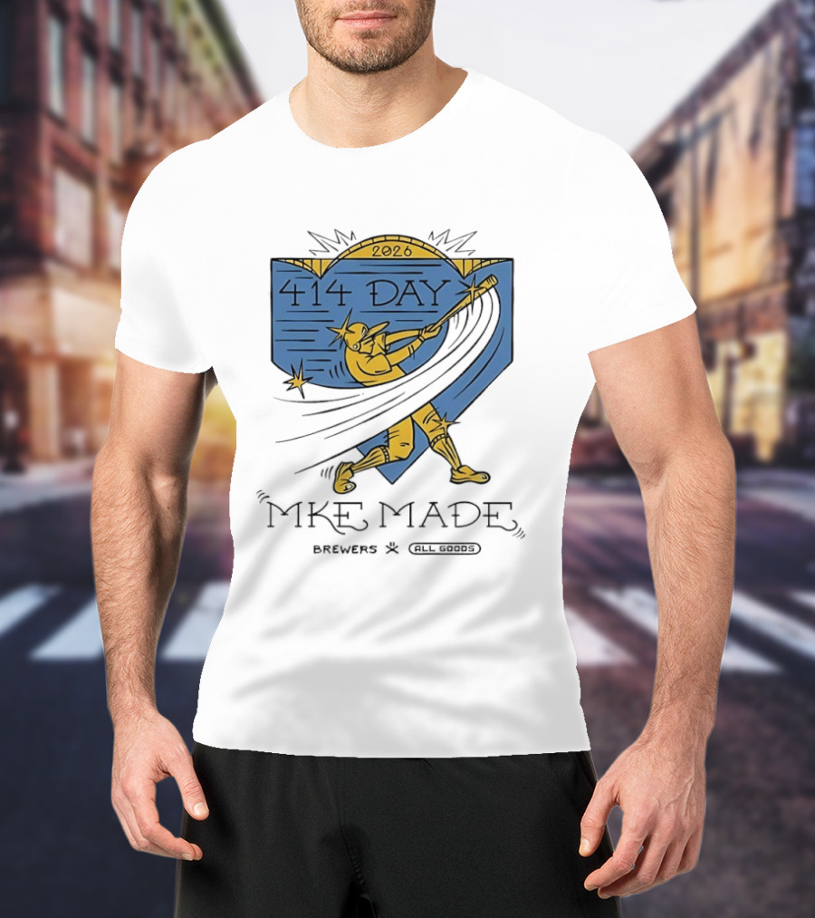 Brewers 414 Day 2026 MKE Made Baseball T-Shirt