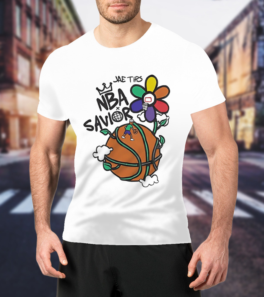 Jae Tips NBA Savior Basketball Flower Planet Player T-Shirt
