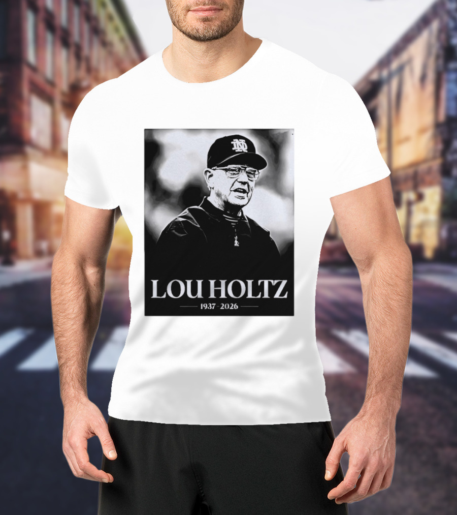 Lou Holtz 1937 2026 Notre Dame Coach Memorial T-Shirt