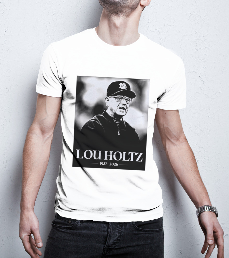 Lou Holtz 1937 2026 Notre Dame Coach Memorial T-Shirt