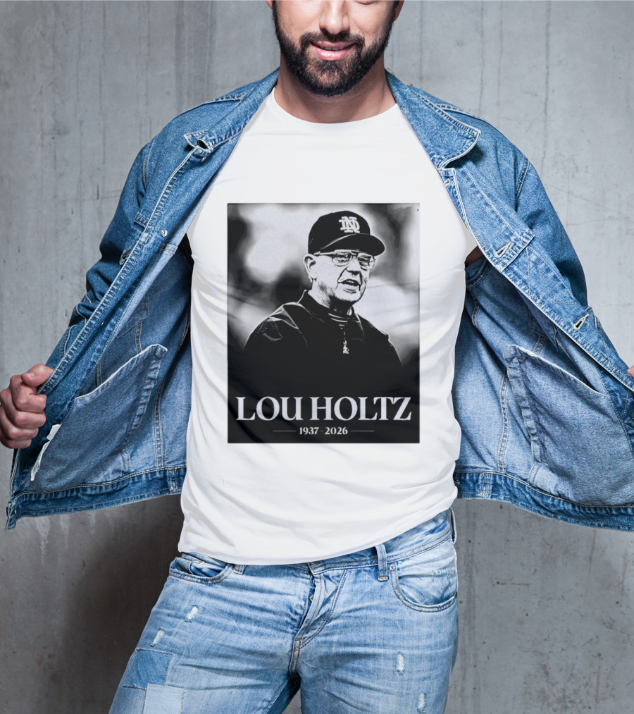 Lou Holtz 1937 2026 Notre Dame Coach Memorial T-Shirt