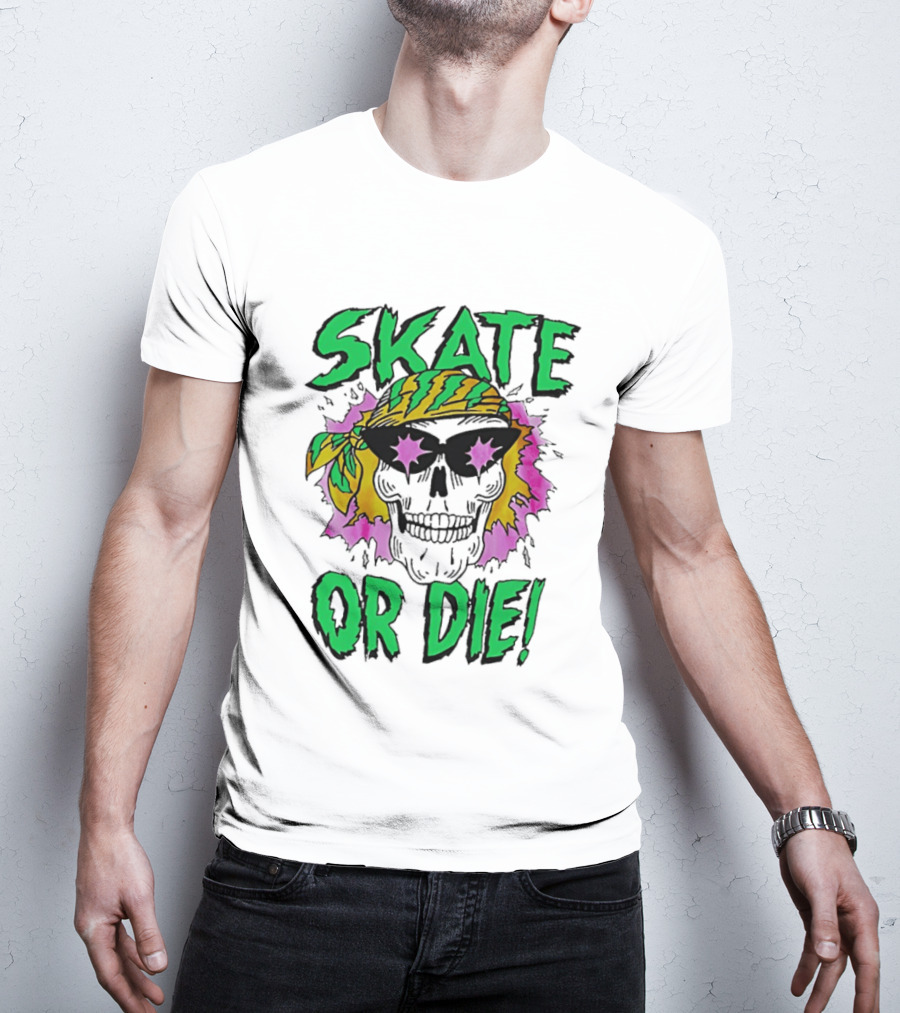 Stranger Things Season 4 Skate Or Die Skull Bandana Sunglasses T-Shirt