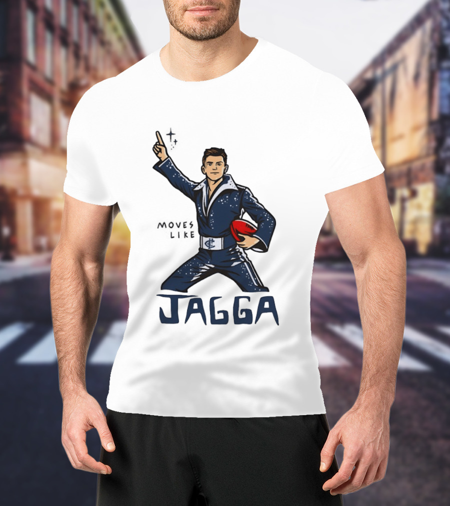 Jagga Moves Like Elvis Presley Carlton Football T-Shirt