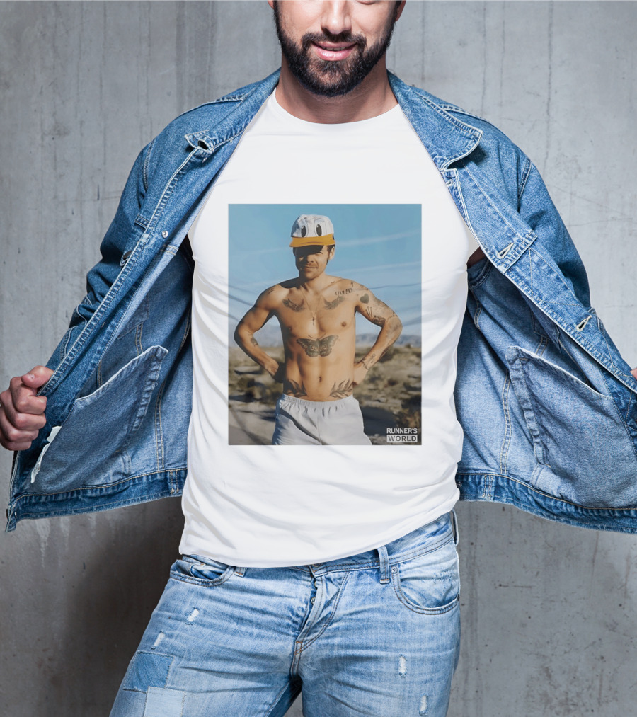 Harry Donald Duck Cap Runner's World Desert Tattoos T-Shirt