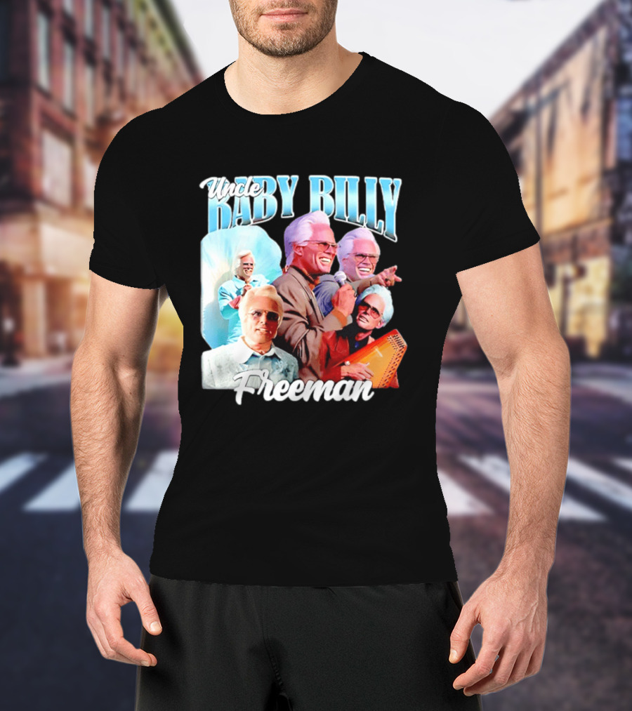Uncle Baby Billy Freeman Character Collage T-Shirt