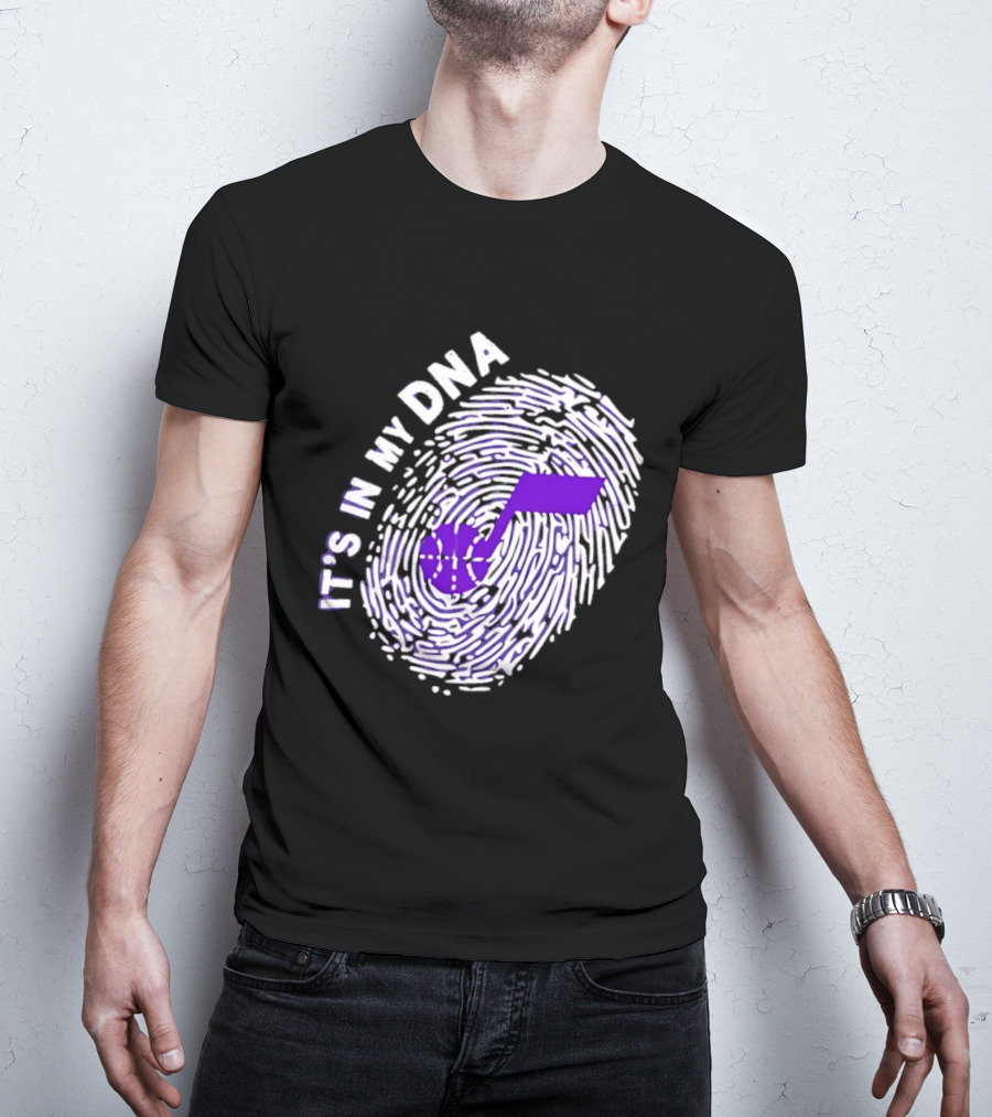 Utah Jazz It's In My DNA Fingerprint Basketball Fan T-Shirt