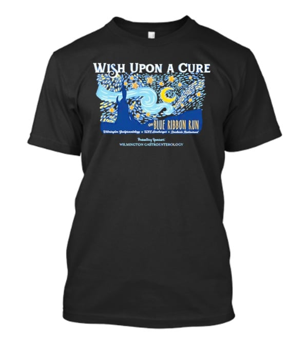 Wish Upon A Cure Blue Ribbon Run Wilmington Gastroenterology Event T-Shirt