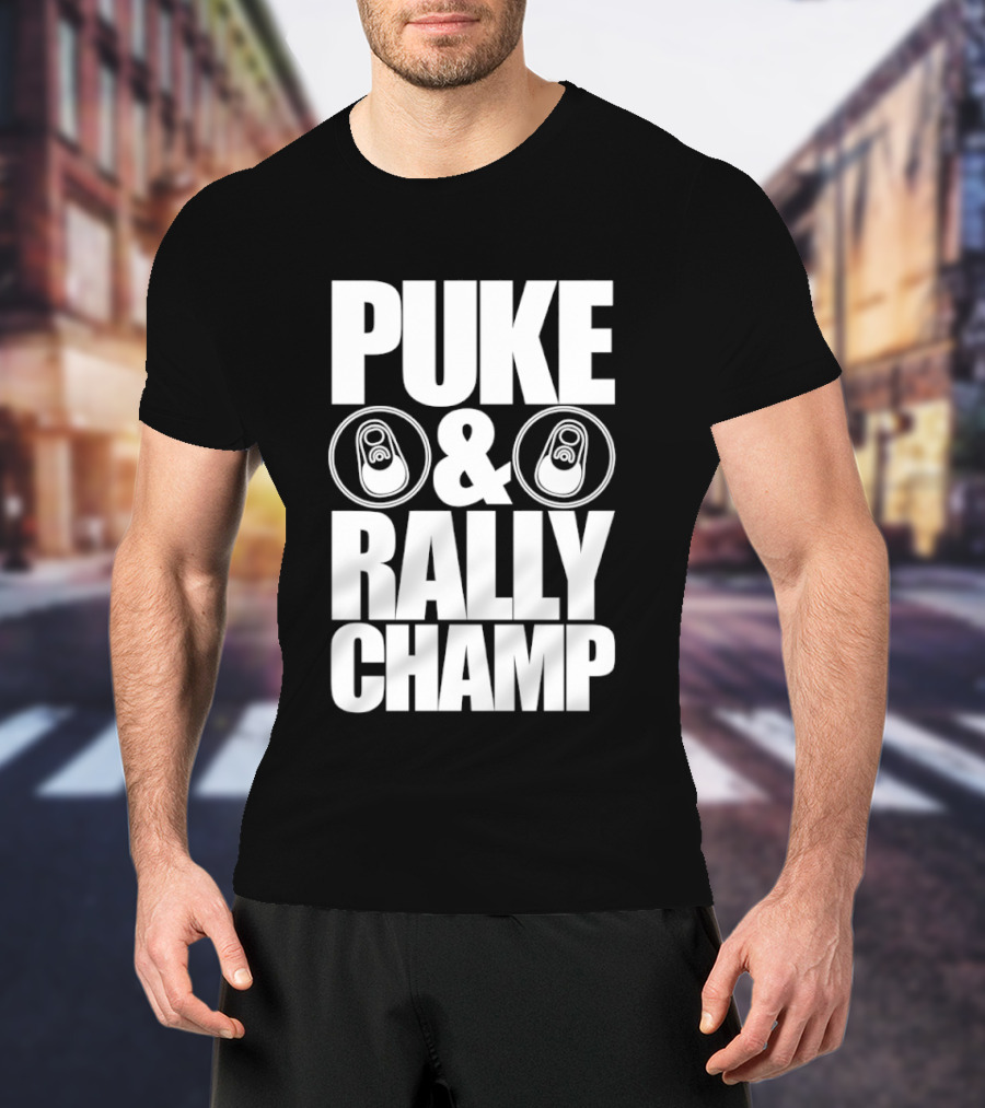 Puke And Rally Champ Soda Can Lids Fun T-Shirt