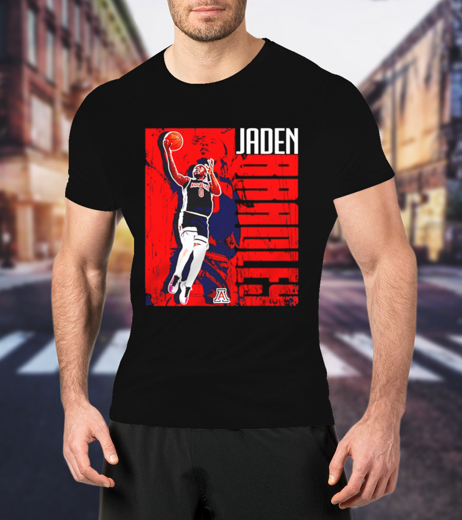 Jaden Bradley Arizona Wildcats NCAA Basketball Player Collage T-Shirt