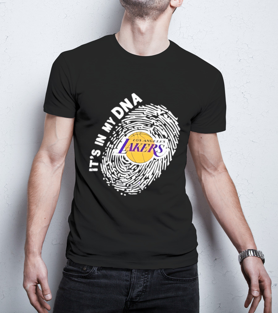 Los Angeles Lakers It's In My DNA Fingerprint T-Shirt