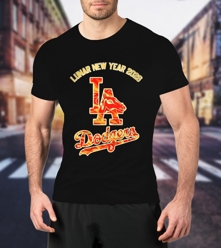 Lunar New Year 2026 LA Dodgers Horse Symbol Celebration T-Shirt