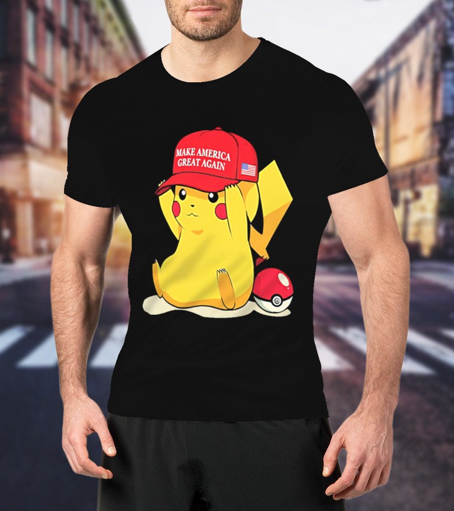 MAGA Pikachu Make America Great Again Hat Pokemon Fan Trend T-Shirt