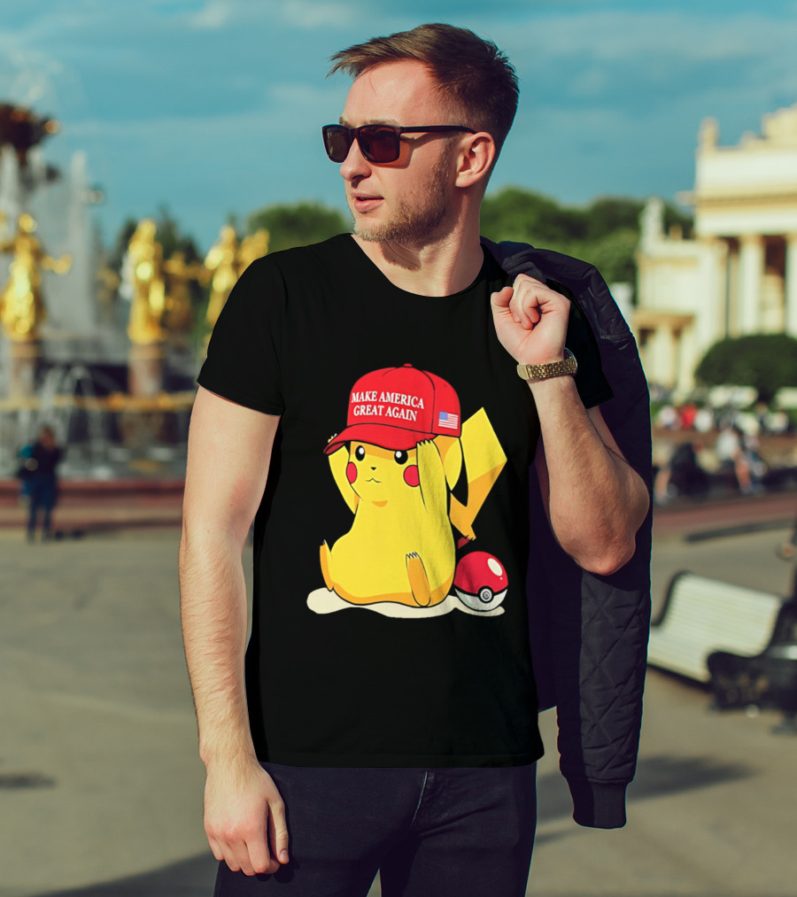 MAGA Pikachu Make America Great Again Hat Pokemon Fan Trend T-Shirt