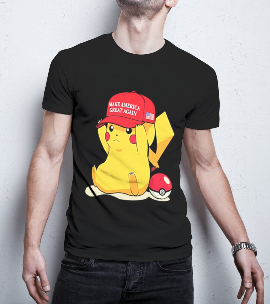 MAGA Pikachu Make America Great Again Hat Pokemon Fan Trend T-Shirt