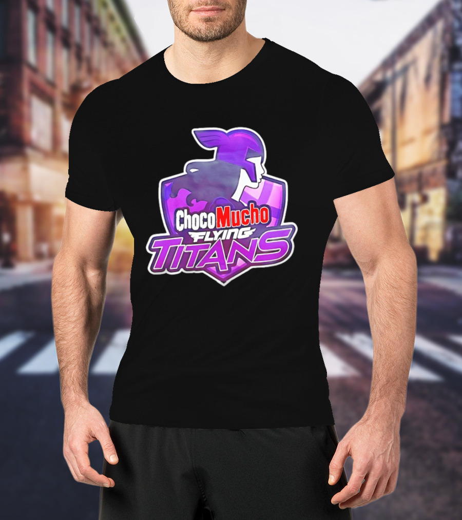 Choco Mucho Flying Titans Purple Shield T-Shirt
