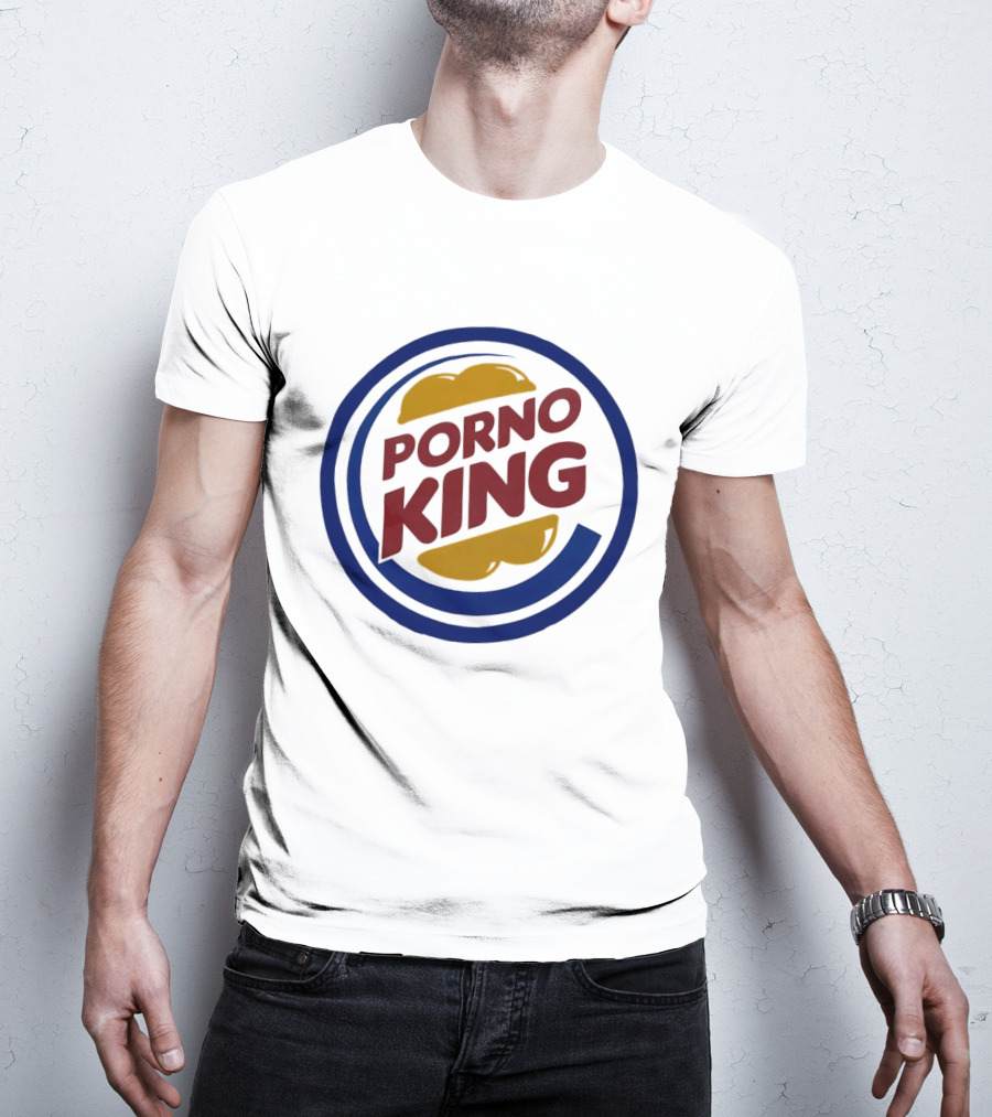 Porno King Burger King Logo Parody Humorous T-Shirt