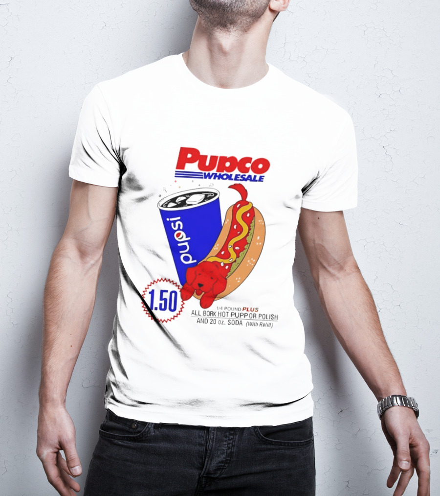 Pupco Wholesale Pupsi All Bork Hot Pupp And Polish Dog 20 Oz Soda Combo T-Shirt
