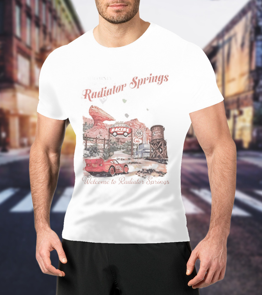 Radiator Springs Lightning McQueen Disney Pixar Cars Scenic Route Adventure T-Shirt